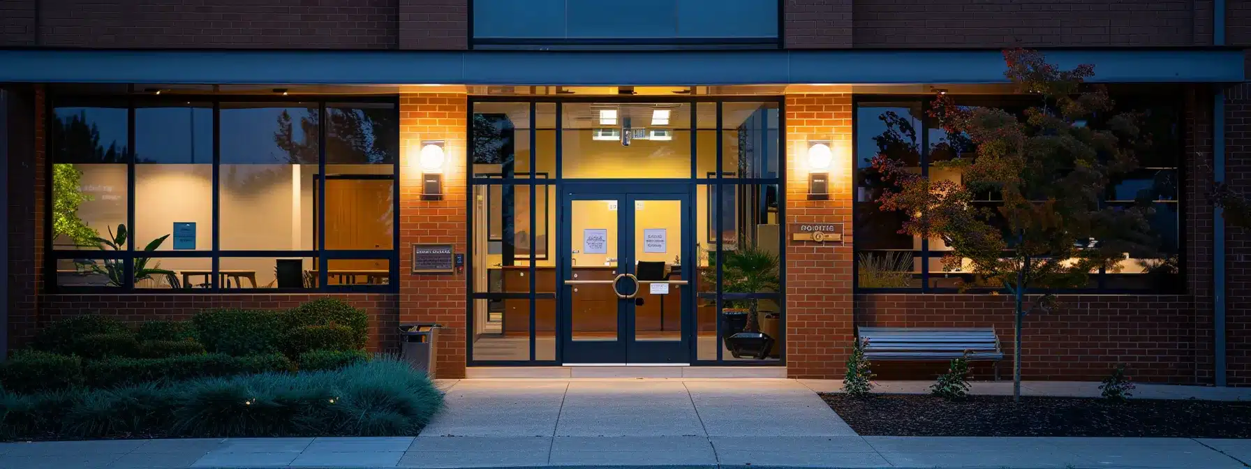 a therapist's serene office exterior displayed on a vibrant google business profile, attracting potential clients seeking directions through google maps.