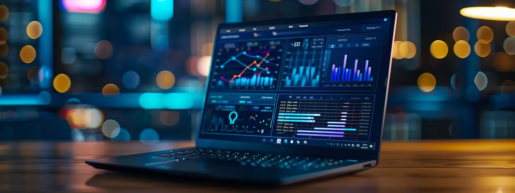 a laptop displaying various website performance metrics and analysis tools, highlighting areas for improvement and optimization.