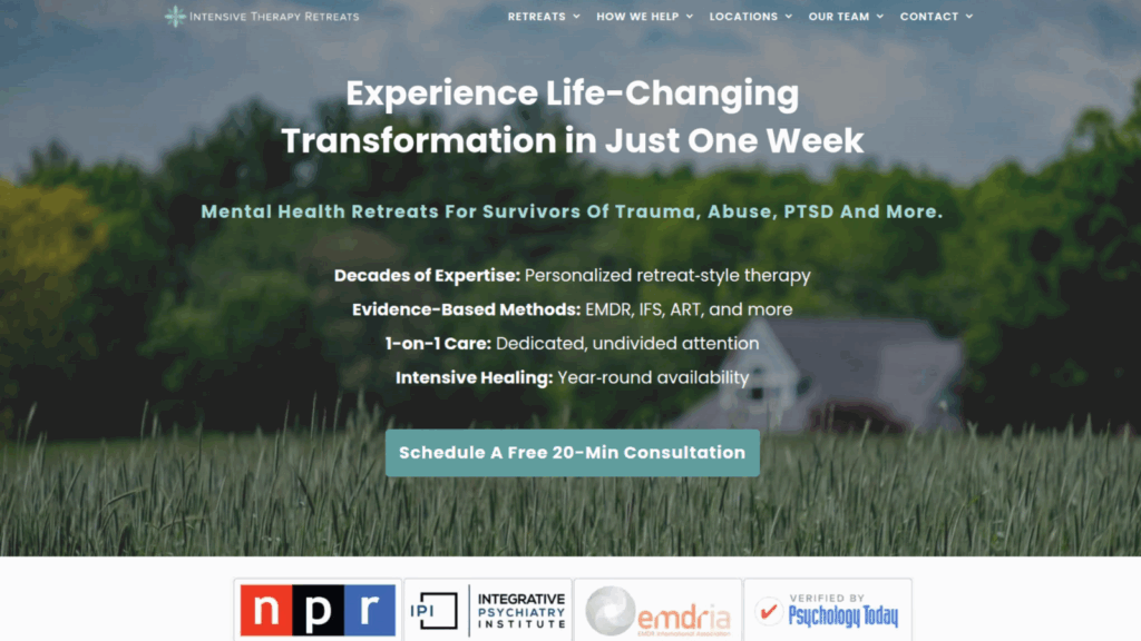 Moonraker - Web Design - Intensive Therapy Retreats